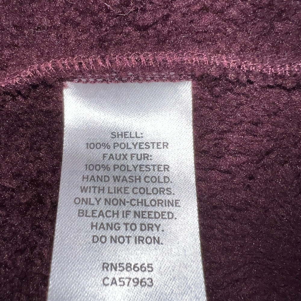 Faux Shearling and Faux Suede XL Burgandy Vest. EUC! Nordstrom Rack - Picture 11 of 13